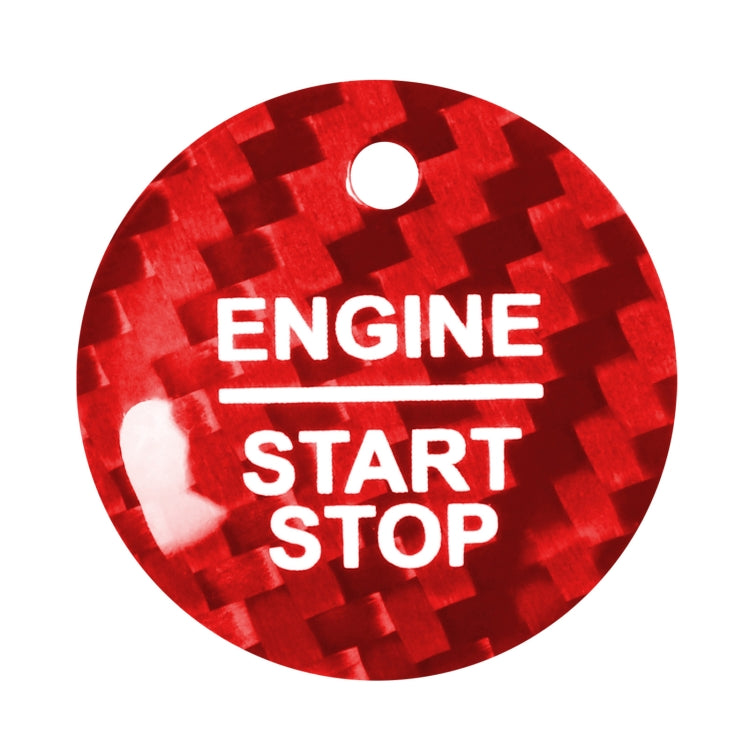 Car Carbon Fiber Engine Start Button Decorative Cover Trim for Ford Focus 2019