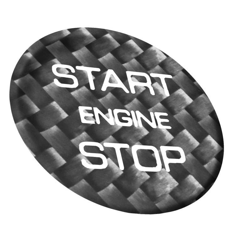 Car Carbon Fiber Engine Start Button Decorative Cover Trim for Land Rover Discovery 2016-2019