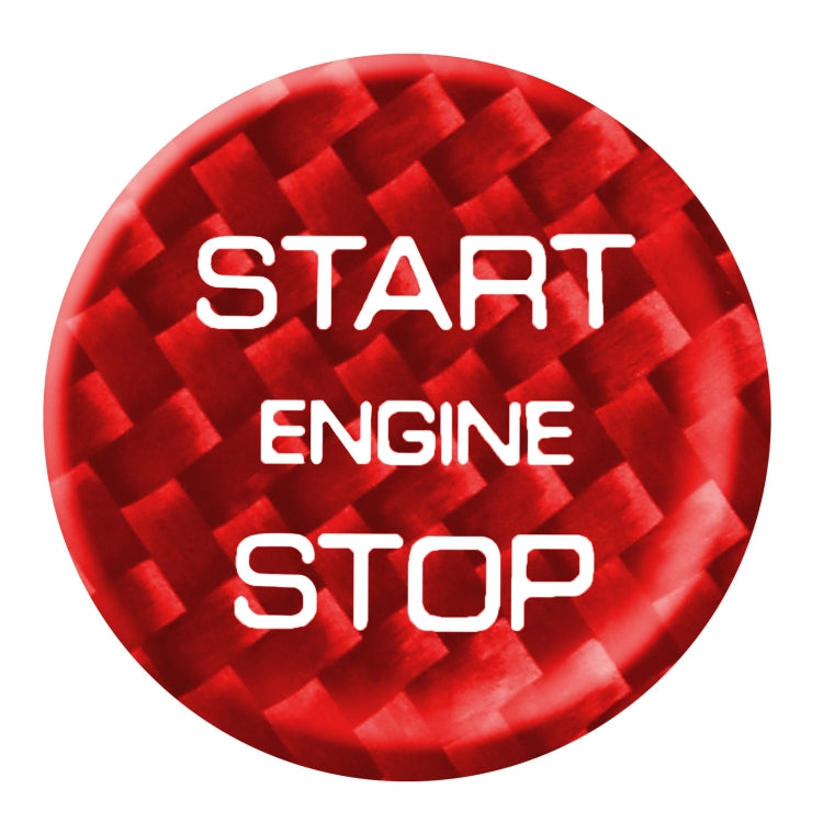 Car Carbon Fiber Engine Start Button Decorative Cover Trim for Land Rover Discovery 2016-2019