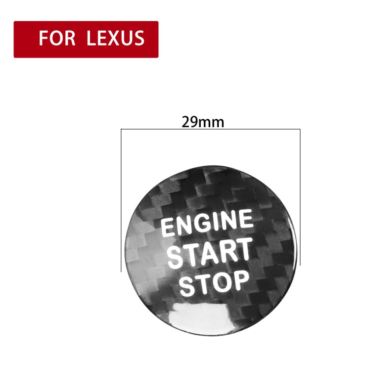 Car Carbon Fiber Engine Start Button Decorative Cover Trim for Lexus NX200