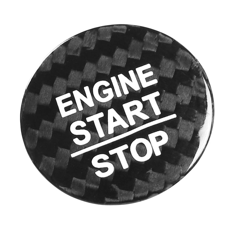 Car Carbon Fiber Engine Start Button Decorative Cover Trim for Honda CRV 2017-2019