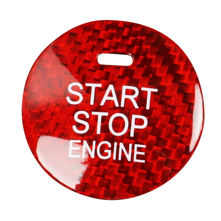 Car Carbon Fiber Engine Start Button Decorative Cover Trim for Mazda CX-8