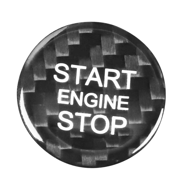 Car Carbon Fiber Engine Start Button Decorative Cover Trim for Audi A3