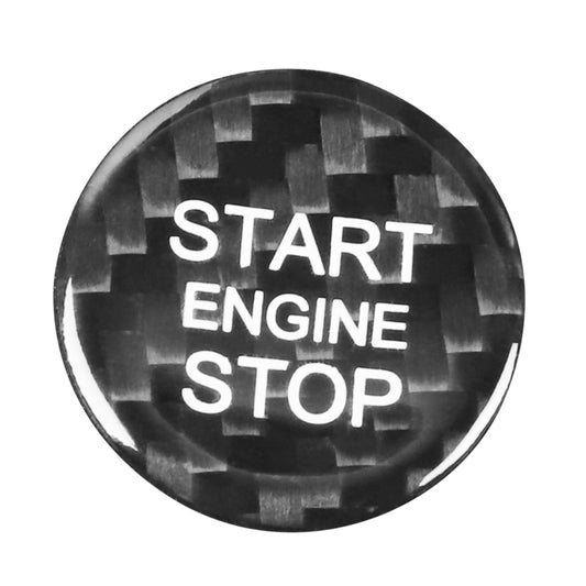 Car Carbon Fiber Engine Start Button Decorative Cover Trim for Audi A3