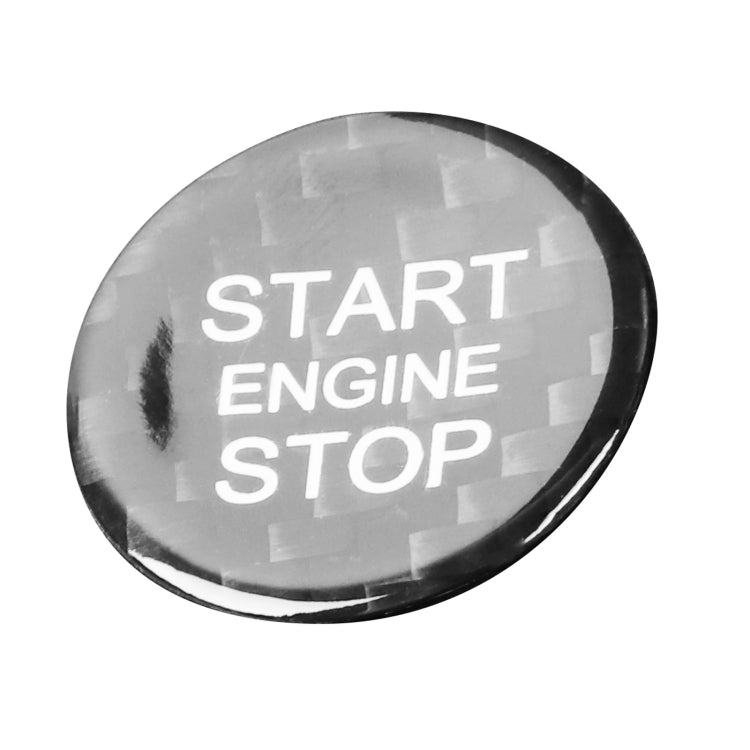 Car Carbon Fiber Engine Start Button Decorative Cover Trim for Audi A3