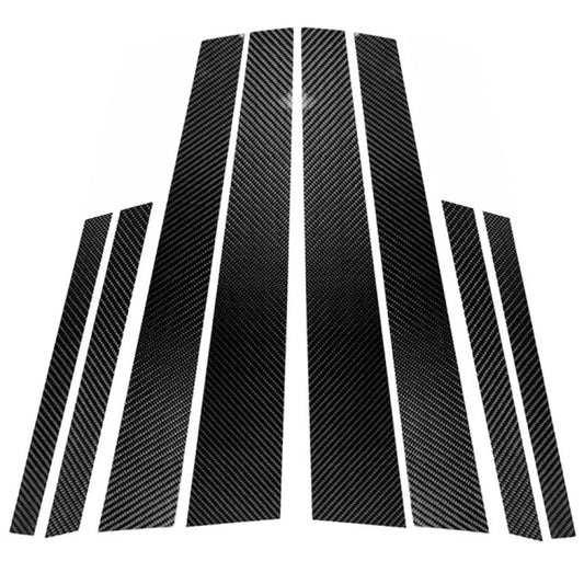 Car Carbon Fiber B Pillar Decorative Sticker for BMW X6 E71 2009-2013, Left and Right Drive Universal
