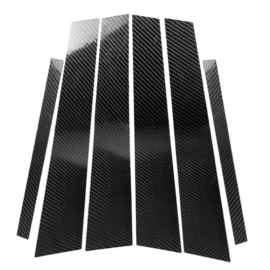 Car Carbon Fiber B Pillar Decorative Sticker for BMW E60 2004-2010, Left and Right Drive Universal