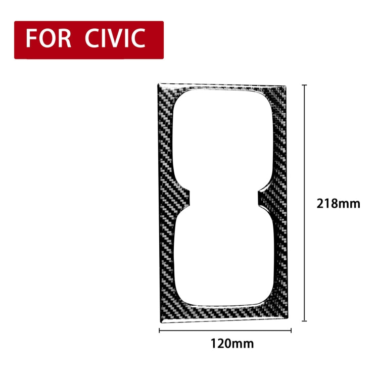 Car Carbon Fiber Water Cup Holder Decorative Sticker for Honda Civic 8th Generation 2006-2011, Left and Right Drive Universal