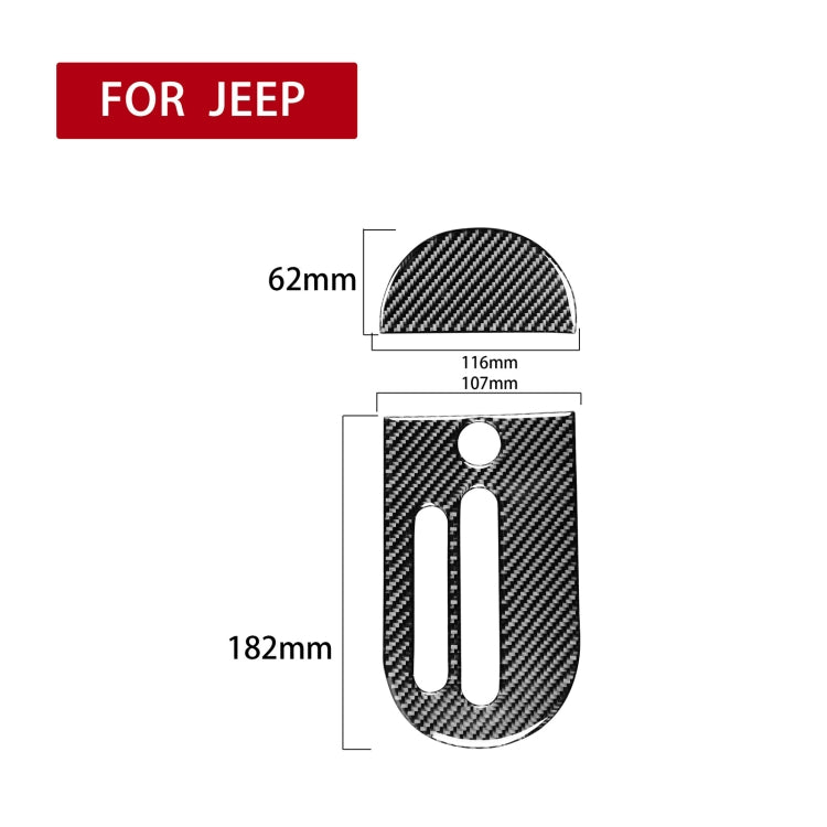 2 in 1 Car Carbon Fiber Gear Decorative Sticker for Jeep Wrangler JK 2007-2010, Left Drive