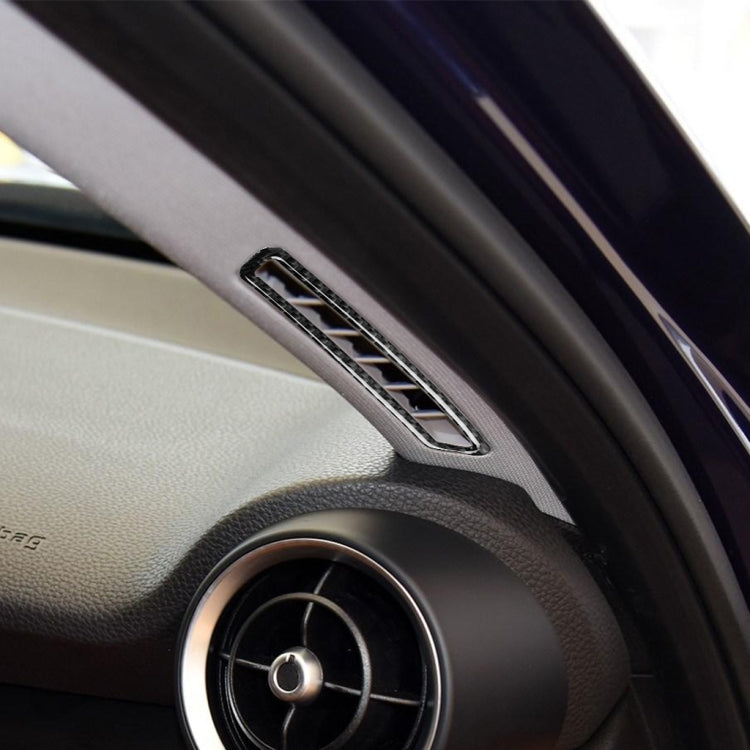 2 in 1 Car Carbon Fiber A-pillar Air Outlet Panel Decorative Sticker for Alfa Romeo Giulia 2017-2019, Left and Right Drive Universal