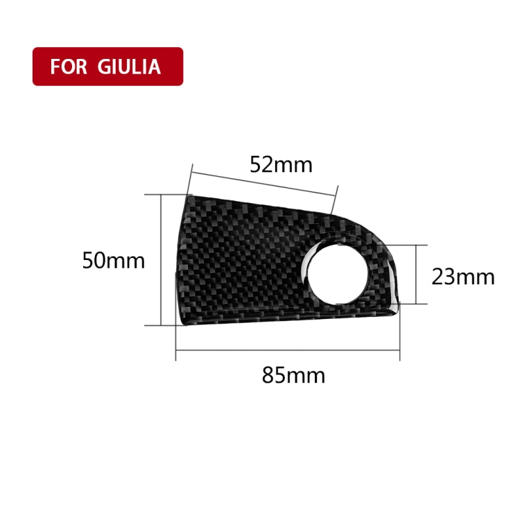 Car Carbon Fiber Passenger Seat Storage Decorative Sticker for Alfa Romeo Giulia 2017-2019, Right Drive