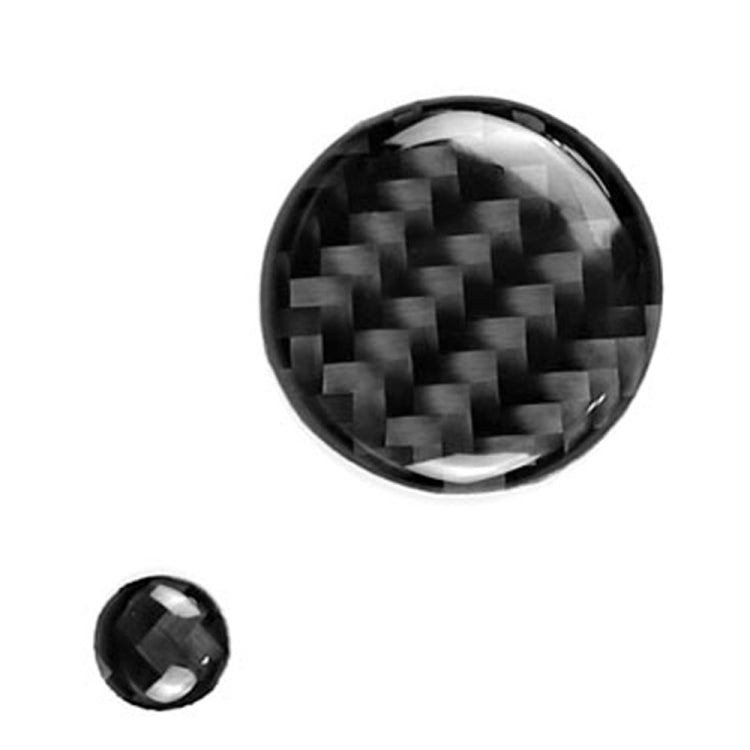 One Set Car Carbon Fiber Multimedia Knob Decorative Sticker for Mazda 3 / 6 / CX-9 / CX-5, Left and Right Drive Universal