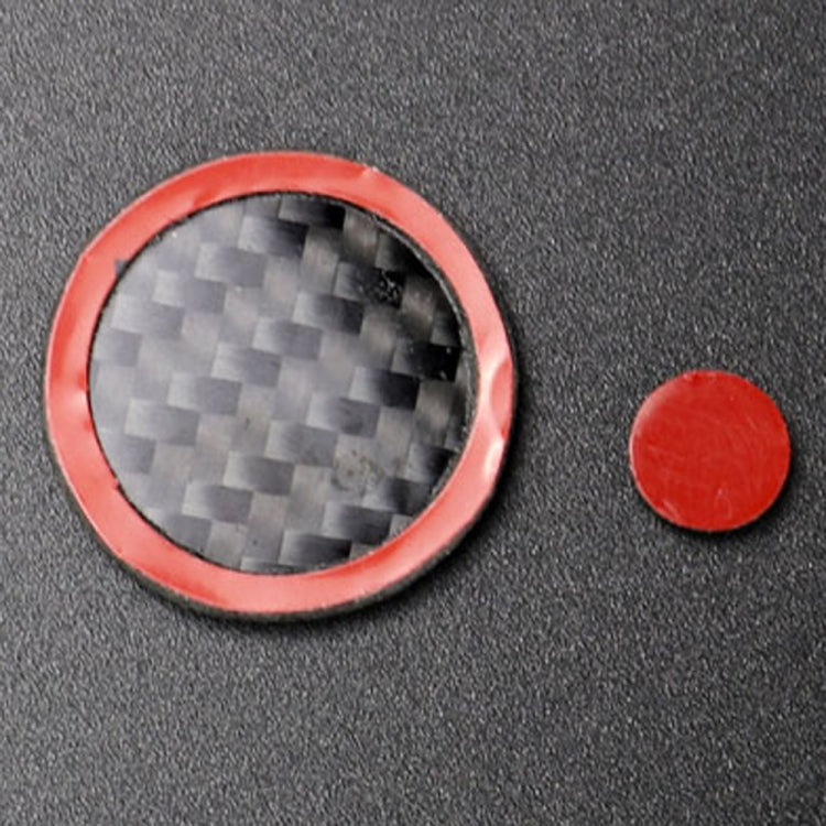 One Set Car Carbon Fiber Multimedia Knob Decorative Sticker for Mazda 3 / 6 / CX-9 / CX-5, Left and Right Drive Universal