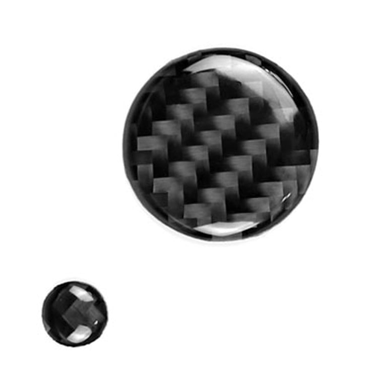 One Set Car Carbon Fiber Central Control Multimedia Knob Decorative Sticker for Mazda 3 / 6 / CX-9 / CX-5, Left and Right Drive Universal