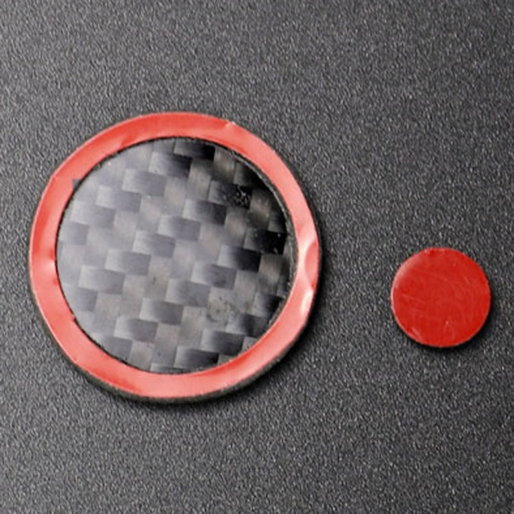 One Set Car Carbon Fiber Central Control Multimedia Knob Decorative Sticker for Mazda 3 / 6 / CX-9 / CX-5, Left and Right Drive Universal