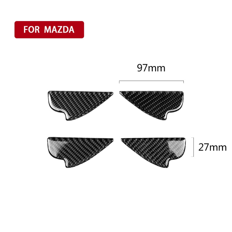 Car Carbon Fiber Inner Door Bowl Decorative Sticker for Mazda, Left and Right Drive Universal