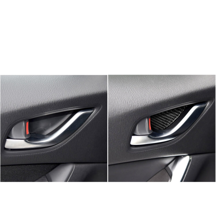 Car Carbon Fiber Inner Door Bowl Decorative Sticker for Mazda, Left and Right Drive Universal