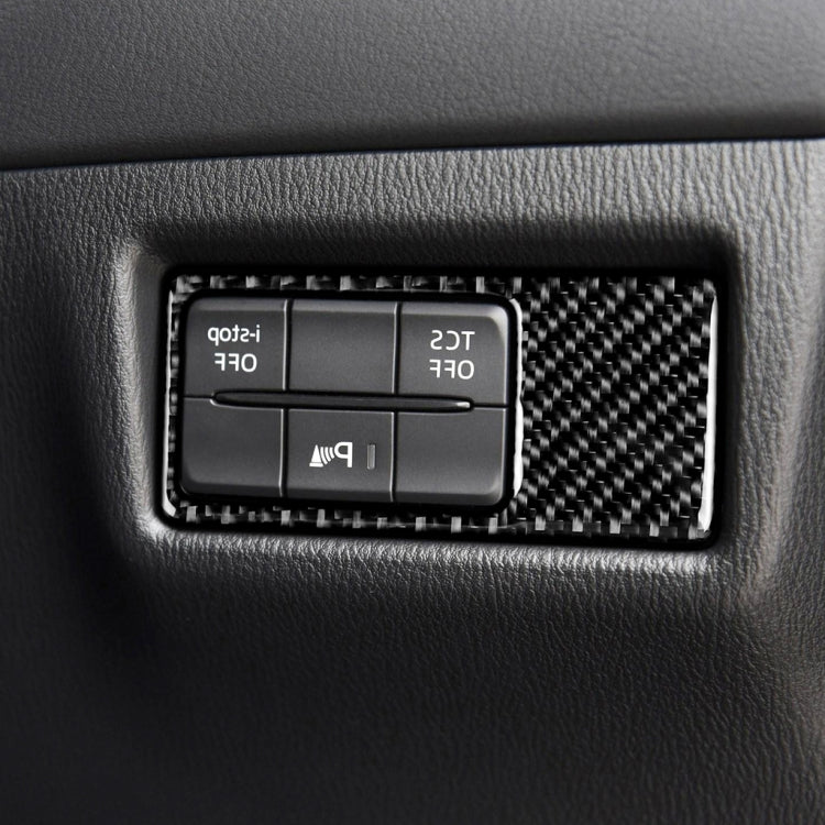 Car Carbon Fiber Headlight Panel Decorative Sticker for Mazda CX-5 2017-2018, Right Drive