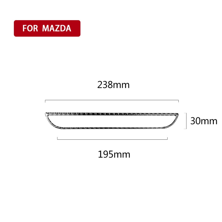 Car Carbon Fiber Central Control Panel Decorative Sticker for Mazda CX-5 2017-2018, Left and Right Drive Universal