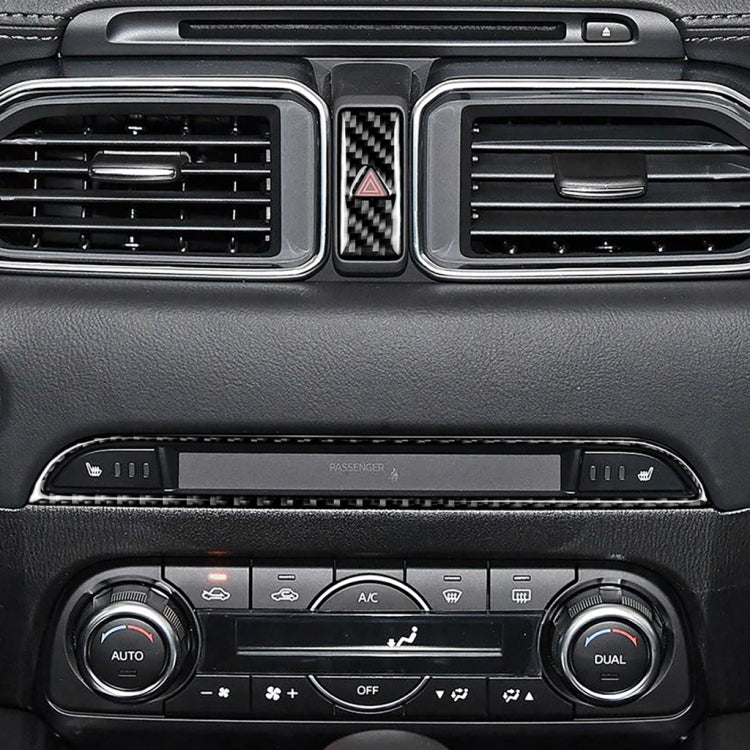 Car Carbon Fiber Central Control Panel Decorative Sticker for Mazda CX-5 2017-2018, Left and Right Drive Universal