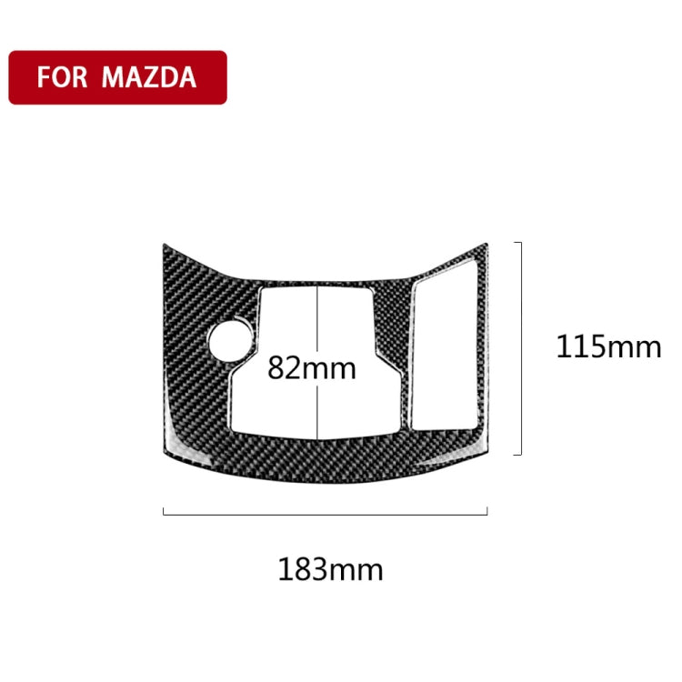 Car Carbon Fiber Electronic Handbrake Panel Decorative Sticker for Mazda CX-5 2017-2018, Right Drive