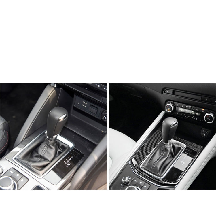 Car Carbon Fiber Gear Panel Decorative Sticker for Mazda CX-5 2017-2018, Right Drive