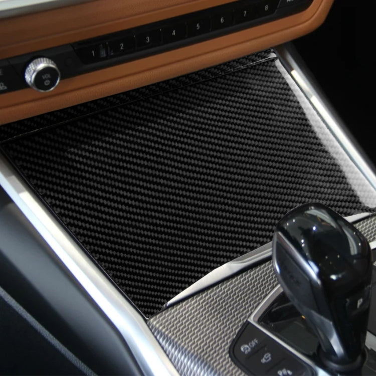 2 in 1 Car Carbon Fiber Water Cup Cover Decorative Sticker for BMW 3 Series G20/G28/325Li/330d/335 2019-2020, Right Drive