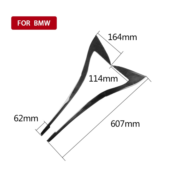 Car Carbon Fiber Light Eyebrow Decorative Sticker for BMW 3 Series G20/G28/325Li/330d/335 2019-2020, Left and Right Drive Universal