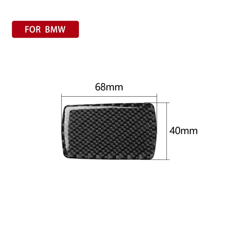 Car Carbon Fiber Storage Box Handle Decorative Sticker for BMW 3 Series G20/G28/325Li/330d/335 2019-2020, Left Drive