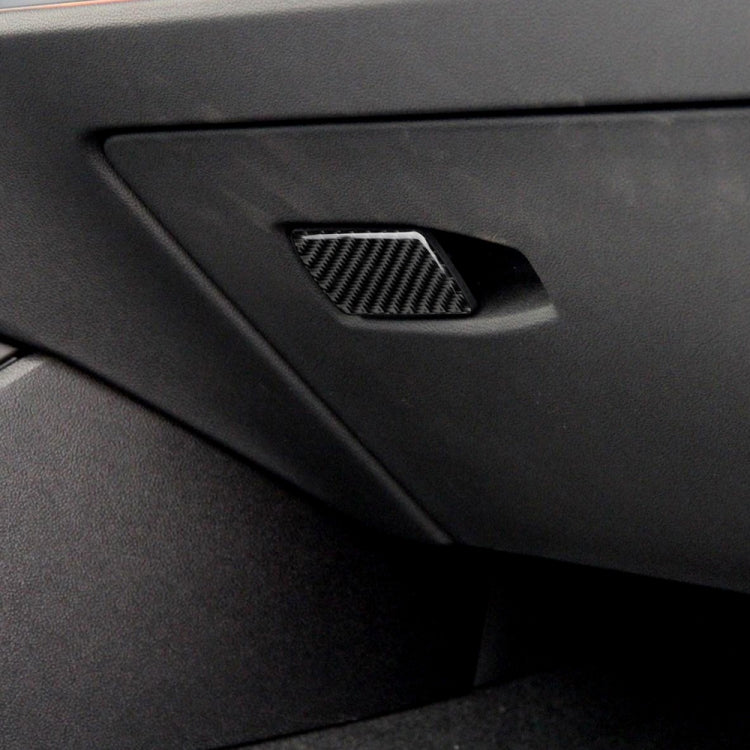 Car Carbon Fiber Storage Box Handle Decorative Sticker for BMW 3 Series G20/G28/325Li/330d/335 2019-2020, Left Drive