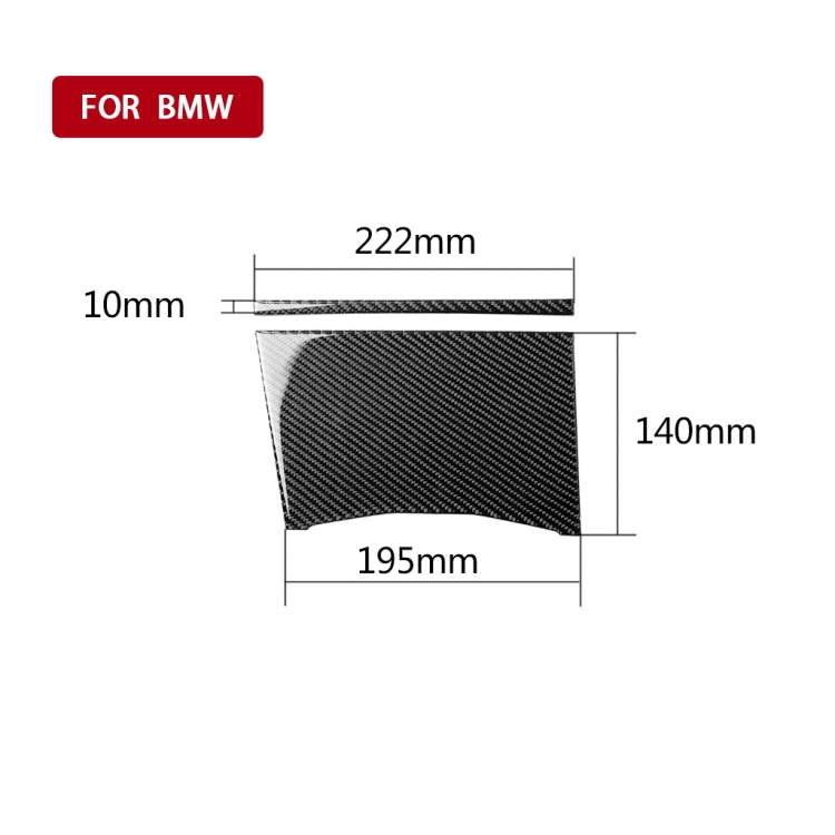 2 in 1 Car Carbon Fiber Water Cup Cover Decorative Sticker for BMW 3 Series G20/G28/325Li/330d/335 2019-2020, Left Drive