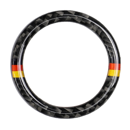 Car Carbon Fiber German Color One-click Start Ring Decorative Sticker for Mercedes-Benz Left and Right Drive Universal