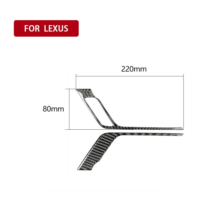 Car Carbon Fiber Front Door Handle A Decorative Sticker for Lexus RX300 / 270 / 200T / 450h 2016-2019, Right Drive