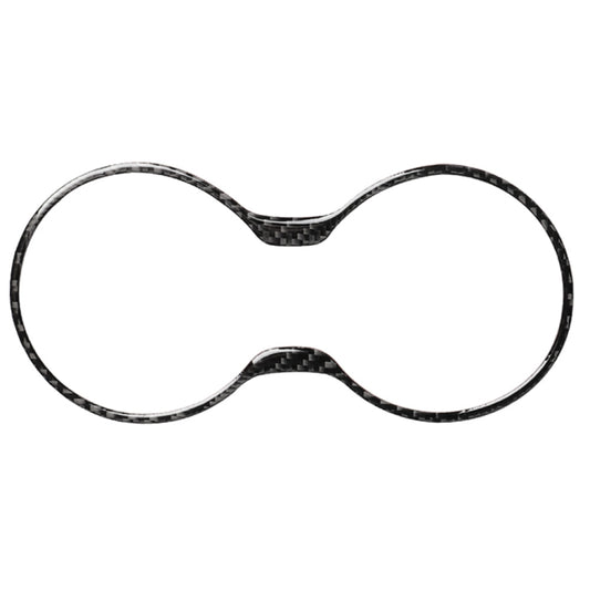 Car Carbon Fiber Water Cup Holder Frame Decorative Sticker for Lexus RX300 / 270 / 200T / 450h 2016-2019, Left and Right Drive Universal