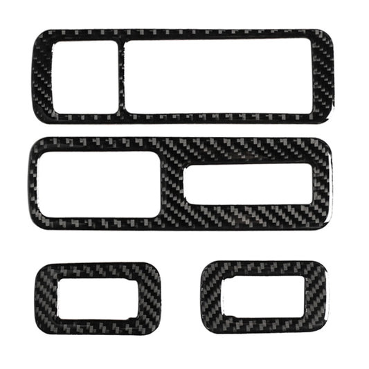 Car Carbon Fiber Window Glass Lift Decorative Sticker for Lexus RX300 / 270 / 200T / 450h 2016-2019, Right Drive