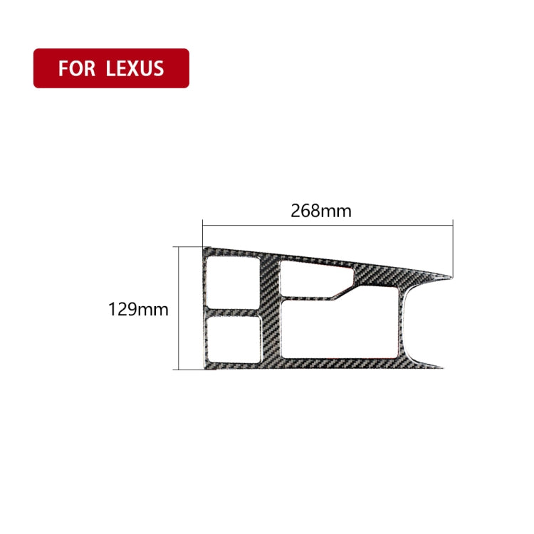 Car Carbon Fiber Gear Panel Decorative Sticker for Lexus RX300 / 270 / 200T / 450h 2016-2019, Right Drive