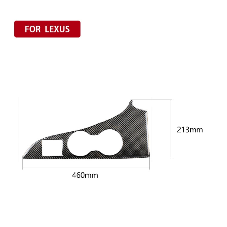 Car Carbon Fiber Water Cup Holder Panel Decorative Sticker for Lexus RX300 / 270 / 200T / 450h 2016-2019, Right Drive