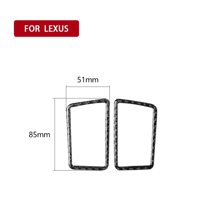 Car Carbon Fiber Dashboard Air Outlet Decorative Sticker for Lexus NX200 / 200t / 300h 2014-2021, Left and Right Drive Universal