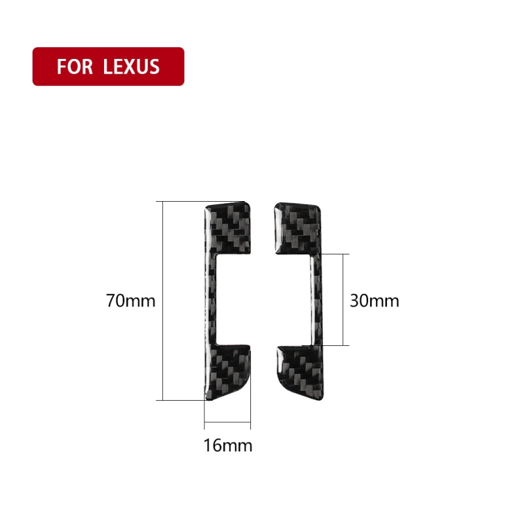 Car Carbon Fiber Left and Right Air Outlet Decorative Sticker for Lexus NX200 / 200t / 300h 2014-2021, Left and Right Drive Universal