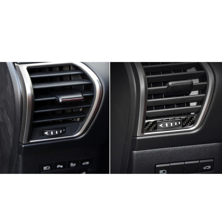 Car Carbon Fiber Left and Right Air Outlet Decorative Sticker for Lexus NX200 / 200t / 300h 2014-2021, Left and Right Drive Universal