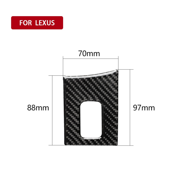 Car Carbon Fiber Armrest Box Decorative Sticker for Lexus NX200 / 200t / 300h 2014-2021, Left Drive