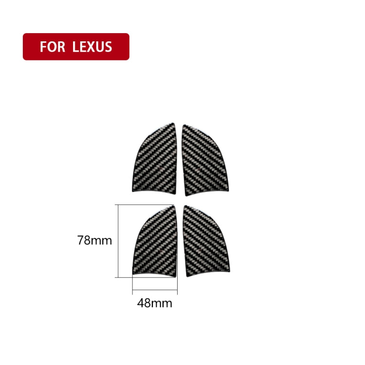 Car Carbon Fiber Inner Door Bowl Decorative Sticker for Lexus NX200 / 200t / 300h 2014-2021, Left and Right Drive Universal