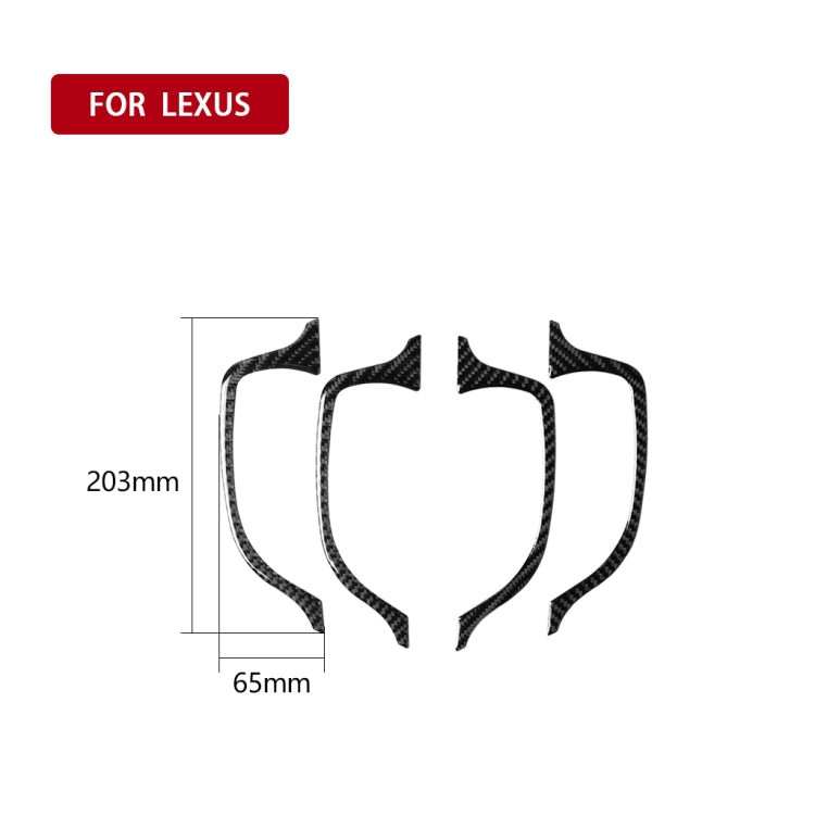 Car Carbon Fiber Inner Door Handle Decorative Sticker for Lexus NX200 / 200t / 300h 2014-2021, Left and Right Drive Universal
