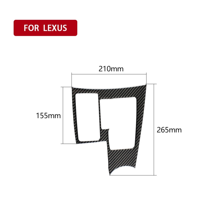 Car Carbon Fiber Gearshift Panel B Decorative Sticker for Lexus NX200 / 200t / 300h 2014-2021, Left Drive