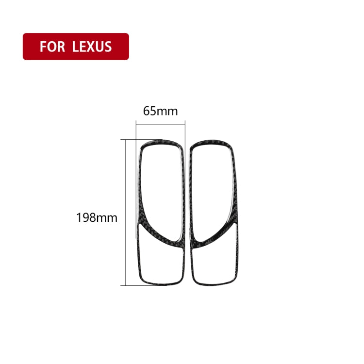Car Carbon Fiber Rear Door Handle Decorative Sticker for Lexus IS250 300 350C 2006-2012, Left and Right Drive Universal