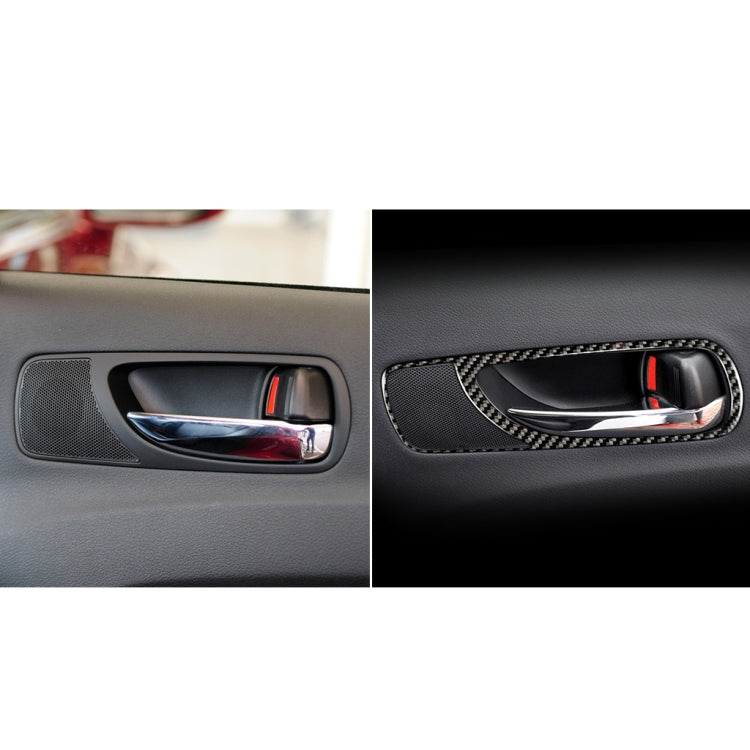 Car Carbon Fiber Rear Door Handle Decorative Sticker for Lexus IS250 300 350C 2006-2012, Left and Right Drive Universal