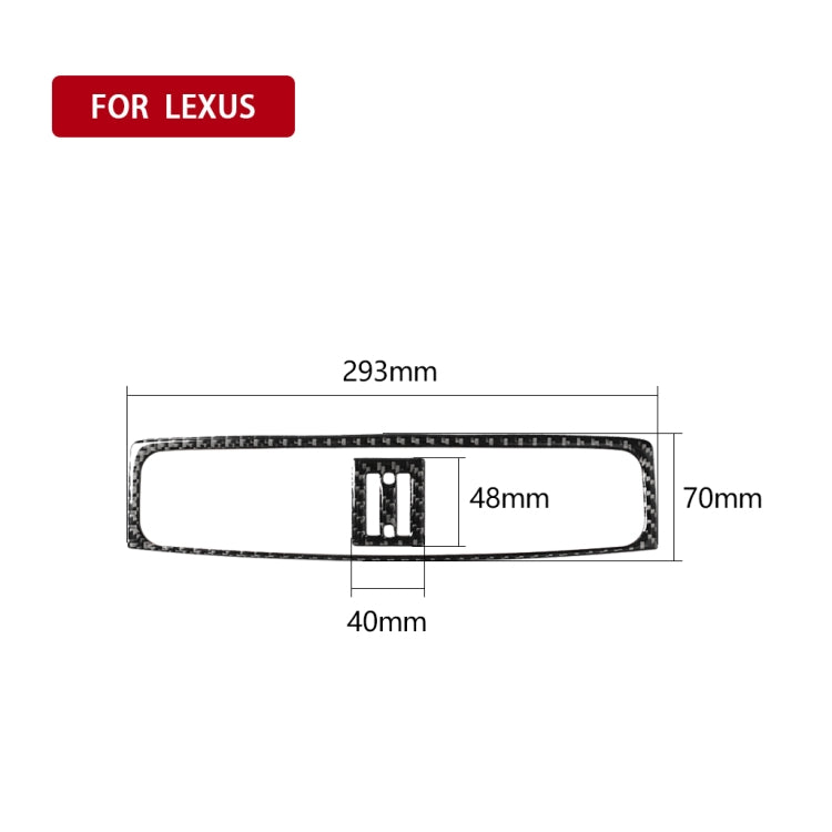 Car Carbon Fiber Middle Air Outlet Decorative Sticker for Lexus IS250 300 350C 2006-2012, Left and Right Drive Universal