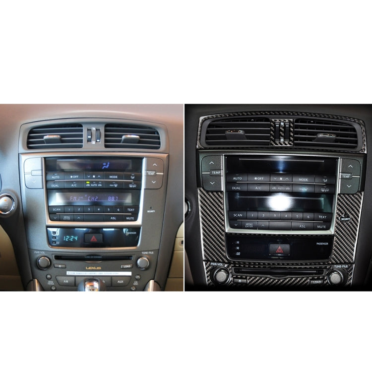 Car Carbon Fiber Navigation Panel A Decorative Sticker for Lexus IS250 300 350C 2006-2012, Left and Right Drive Universal