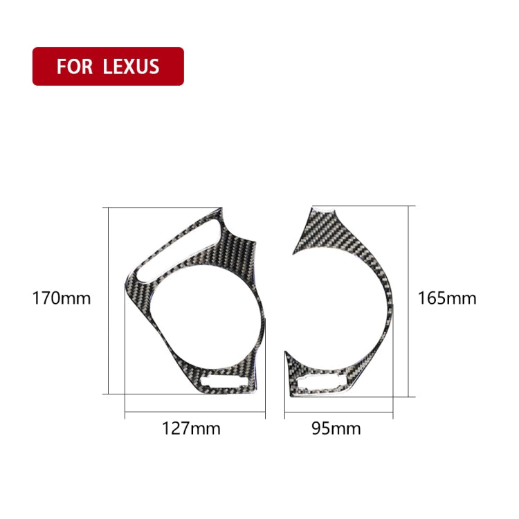 Car Carbon Fiber Big Left and Right Air Outlet Decorative Sticker for Lexus IS250 300 350C 2006-2012, Right Drive