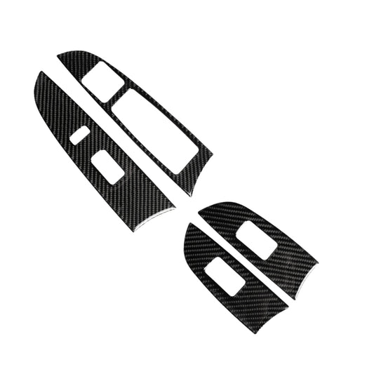 Car Carbon Fiber Window Glass Lift Decorative Sticker for Lexus IS250 300 350C 2006-2012, Right Drive